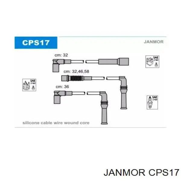 Високовольтні дроти CPS17 Janmor