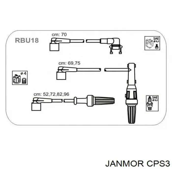 Високовольтні дроти CPS3 Janmor