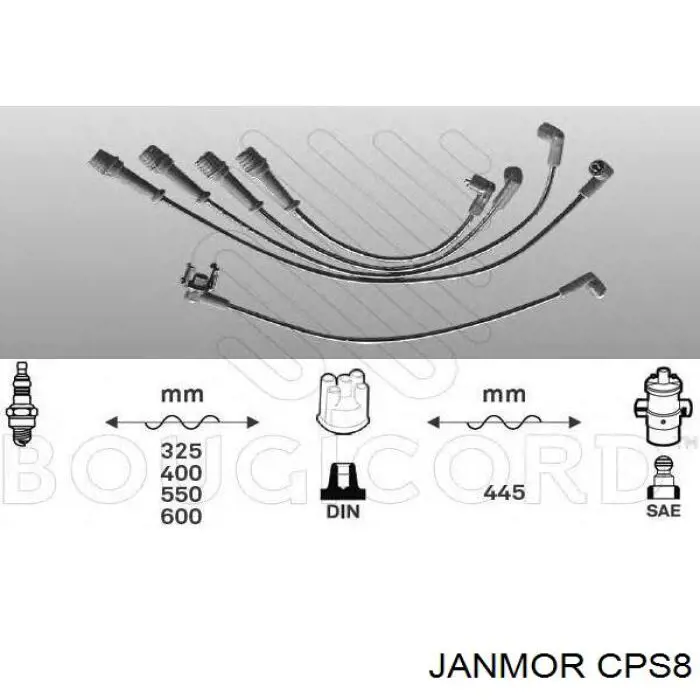 CPS8 Janmor дріт високовольтні, комплект