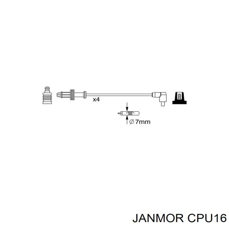 CPU16 Janmor Проводи високовольтні