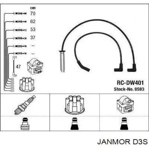 D3S Janmor дріт високовольтні, комплект