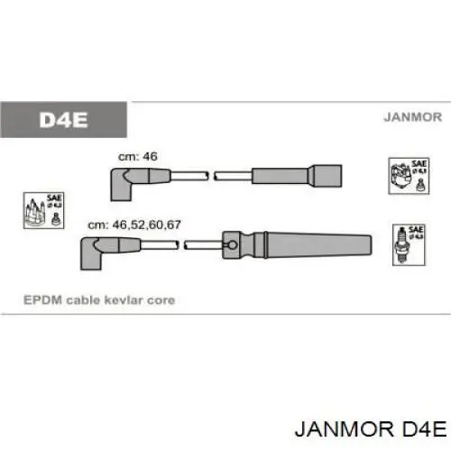 Купити D4E Janmor Провід високовольтні, комплект