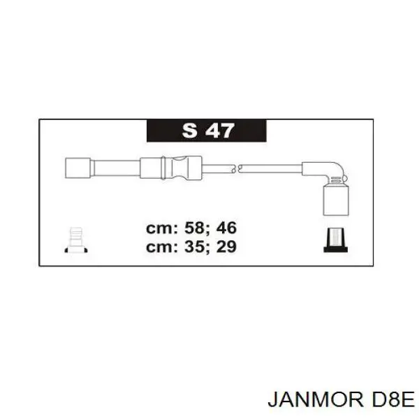 Купити D8E Janmor Провід високовольтні, комплект