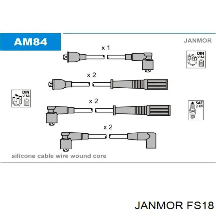 Купити FS18 Janmor Провід високовольтні, комплект