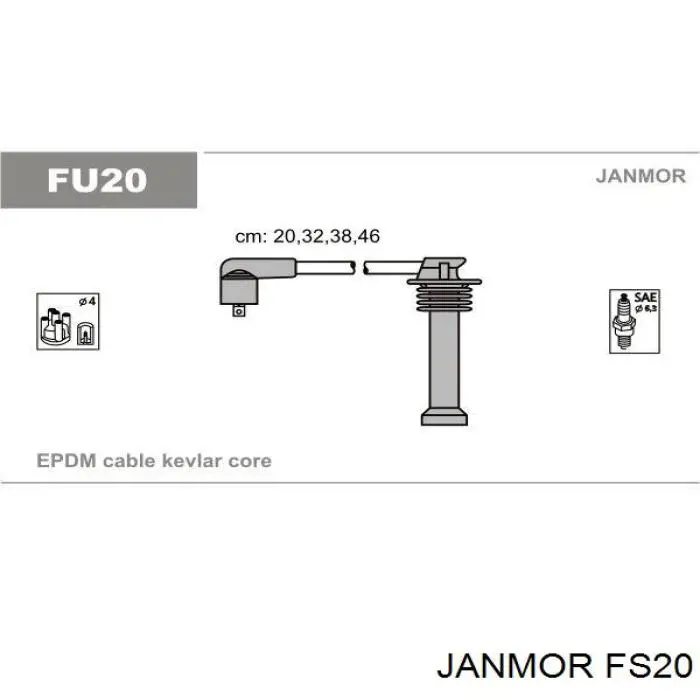 FS20 Janmor дріт високовольтні, комплект