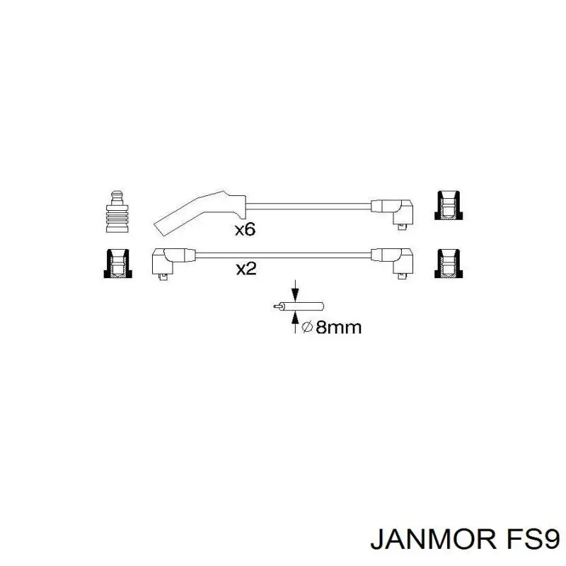 Купити FS9 Janmor Провід високовольтні, комплект