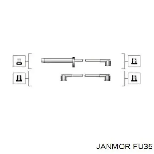Купити FU35 Janmor Провід високовольтні, комплект