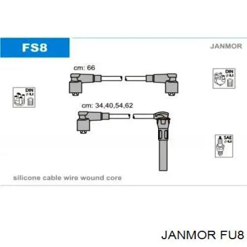Дроти запалювання Janmor FU8 ціна, від 24.73 USD
