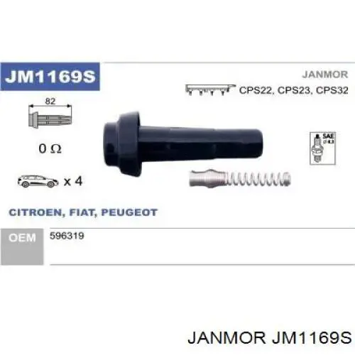 JM1169S Janmor накінечник свічки запалювання