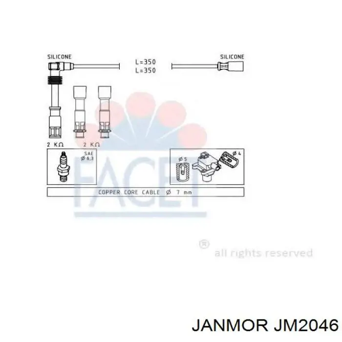JM2046 Janmor накінечник свічки запалювання