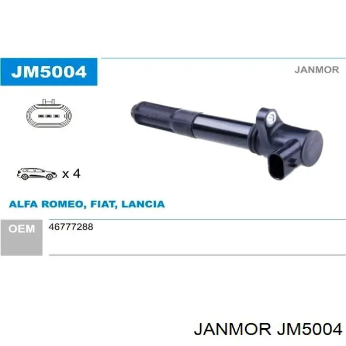 Котушка запалювання JM5004 Janmor