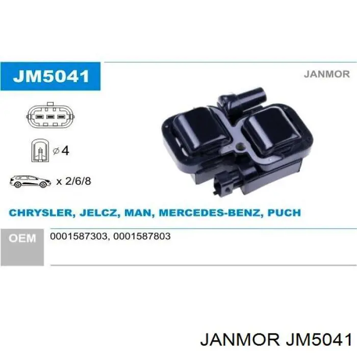 JM5041 Janmor котушка запалювання