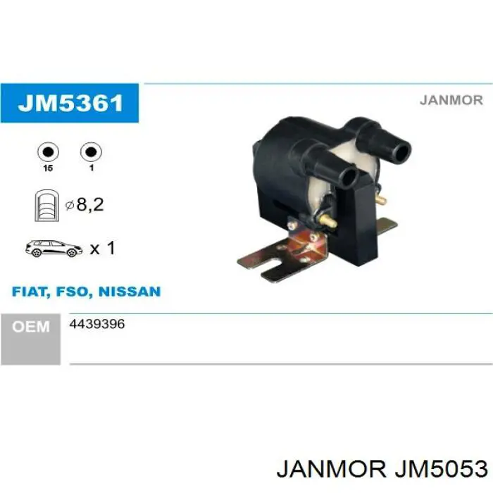 Котушка запалювання JM5053 Janmor