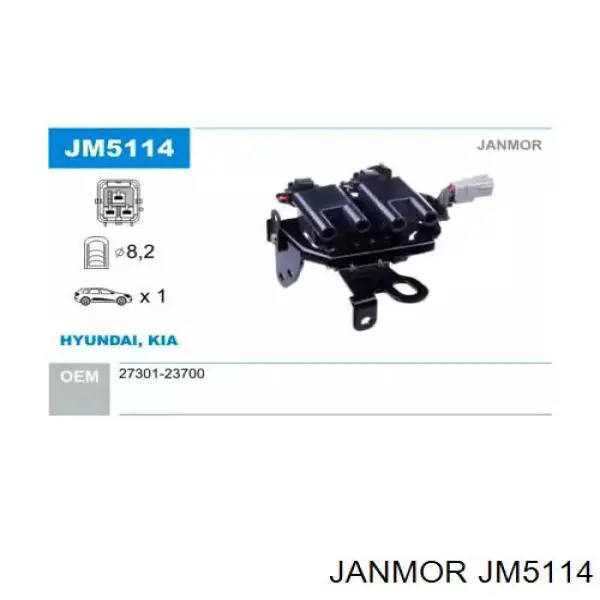 Котушка запалювання JM5114 Janmor