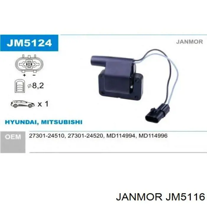 JM5116 Janmor котушка запалювання