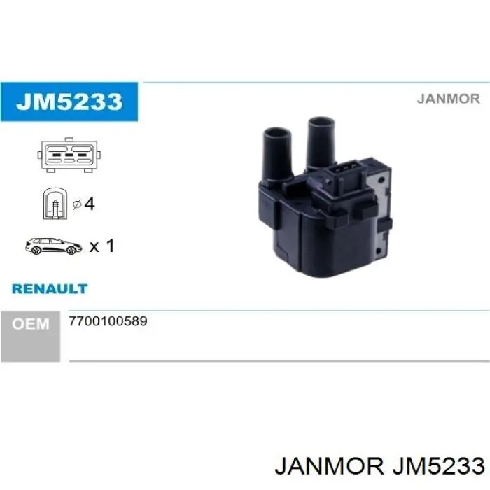JM5233 Janmor котушка запалювання