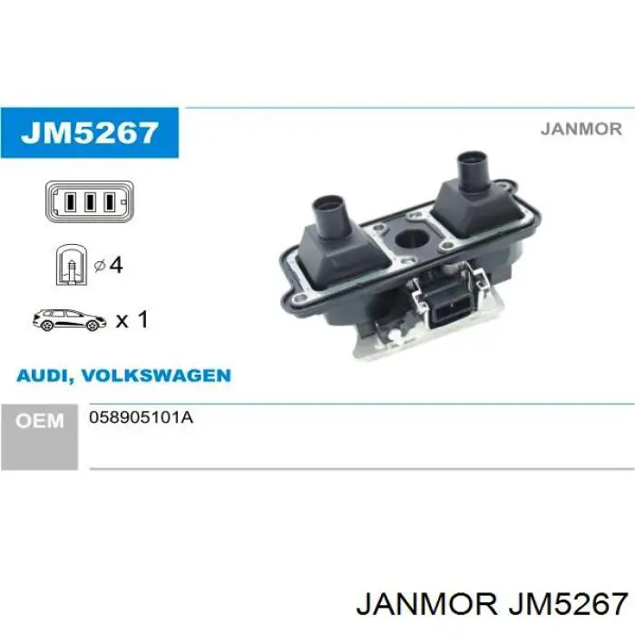 JM5267 Janmor котушка запалювання