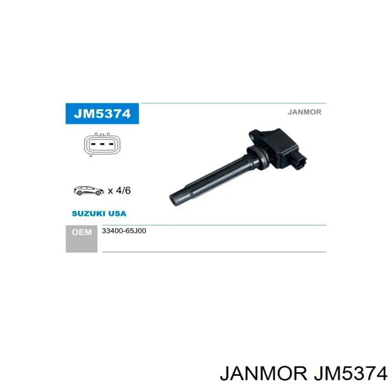 JM5374 Janmor котушка запалювання