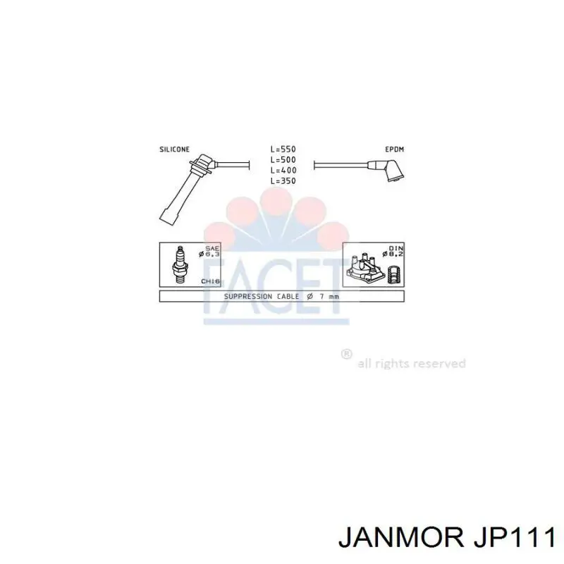 JP111 Janmor Проводи високовольтні