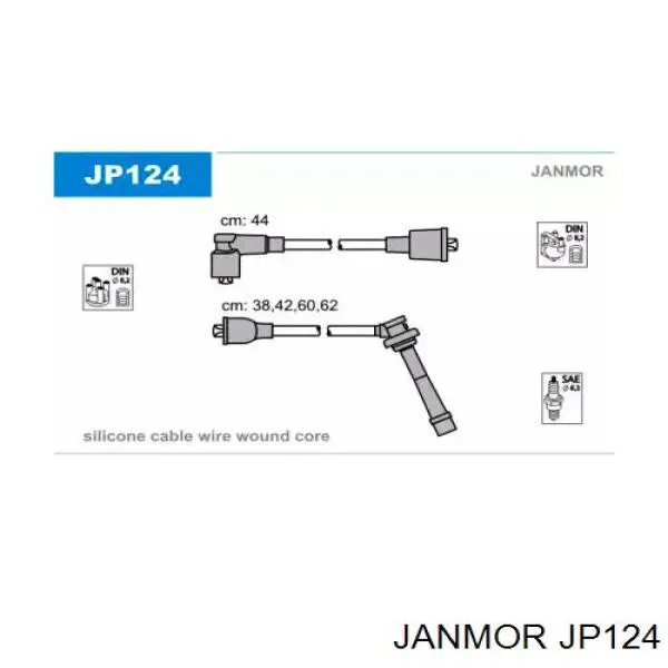 JP124 Janmor Проводи високовольтні
