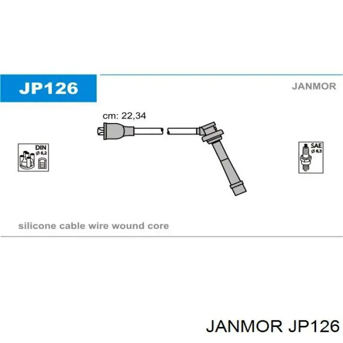 Дроти запалювання Janmor JP126 ціна, від 16.86 USD