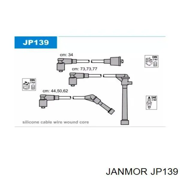 JP139 Janmor Проводи високовольтні