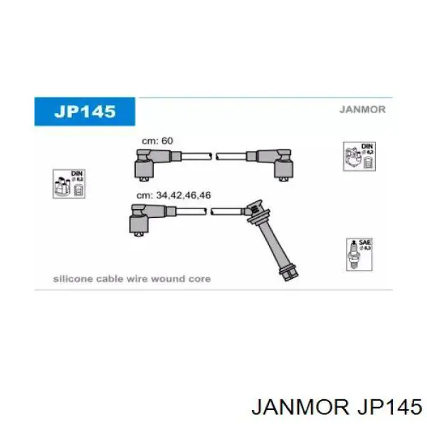 Високовольтні дроти JP145 Janmor