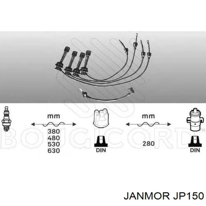 Купити JP150 Janmor Провід високовольтні, комплект
