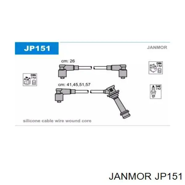 JP151 Janmor Проводи високовольтні
