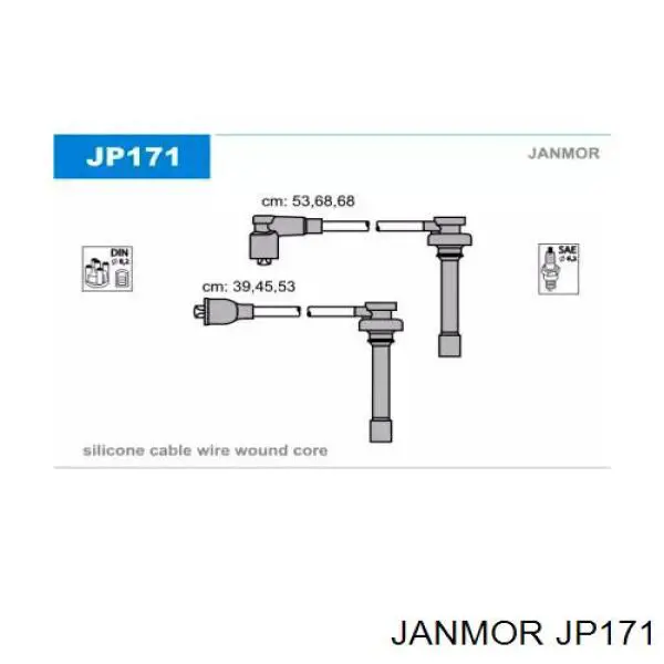 JP171 Janmor дріт високовольтні, комплект