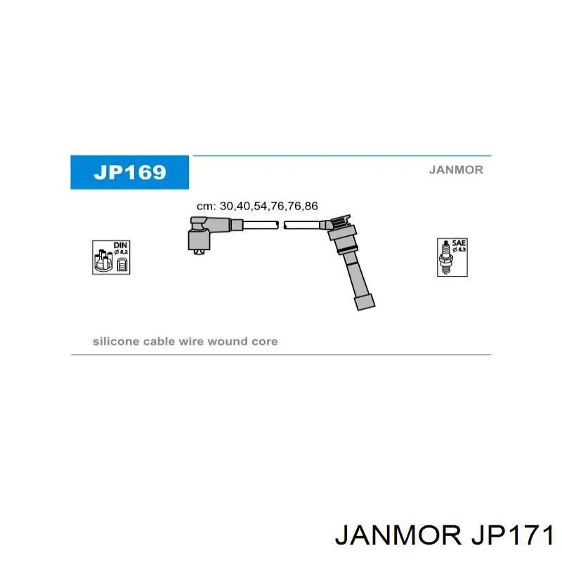 Дроти запалювання Janmor JP171 ціна, від 33.05 USD