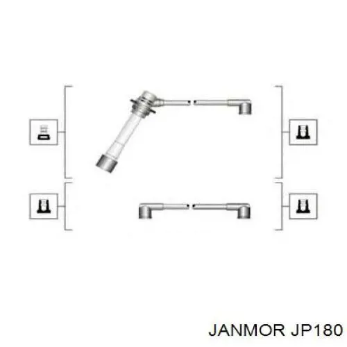 Купити JP180 Janmor Провід високовольтні, комплект