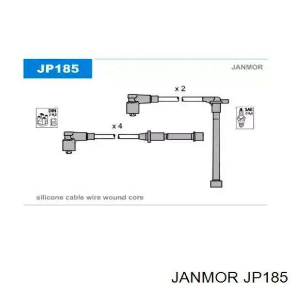 Високовольтні дроти JP185 Janmor
