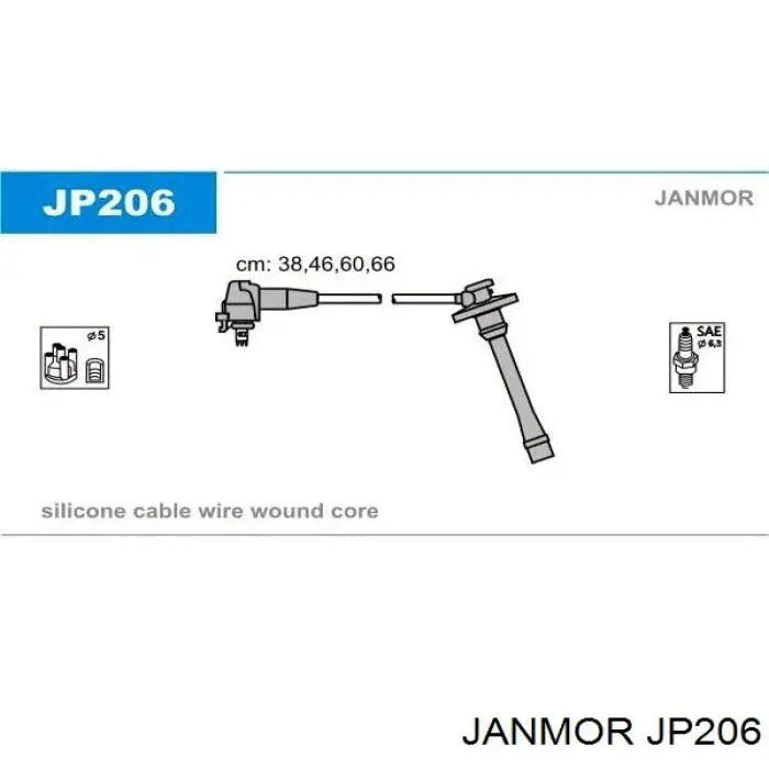 Дроти запалювання Janmor JP206 ціна, від 23.26 USD