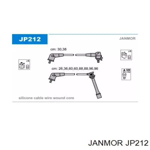 JP212 Janmor Проводи високовольтні