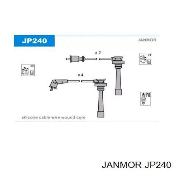 Купити JP240 Janmor Провід високовольтні, комплект