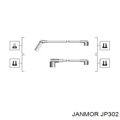 Дроти запалювання Janmor JP302 ціна, від 21.33 USD