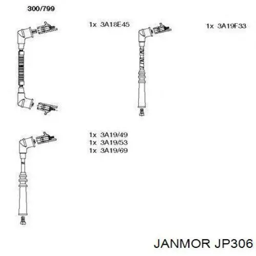 JP306 Janmor дріт високовольтні, комплект