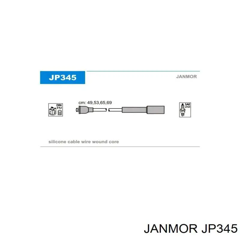 JP345 Janmor дріт високовольтні, комплект