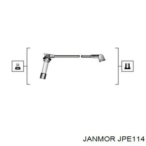 JPE114 Janmor дріт високовольтні, комплект