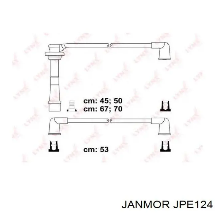 Високовольтні дроти JPE124 Janmor