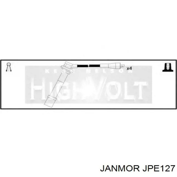 JPE127 Janmor дріт високовольтні, комплект
