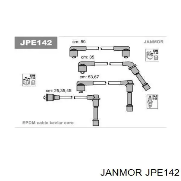 Високовольтні дроти JPE142 Janmor