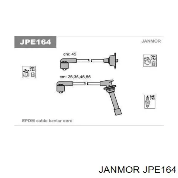 Купити JPE164 Janmor Провід високовольтні, комплект