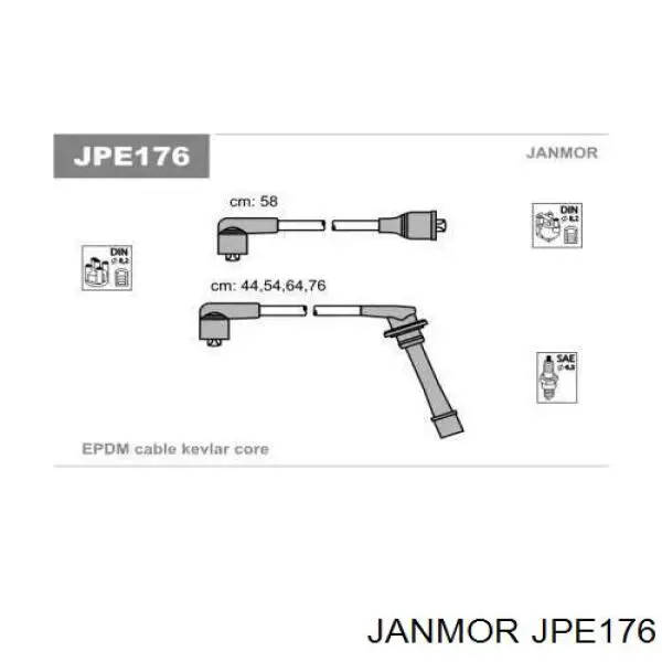 Купити JPE176 Janmor Провід високовольтні, комплект