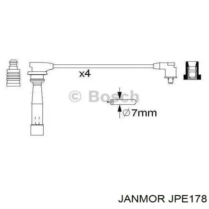 Дроти запалювання Janmor JPE178 ціна, від 26.35 USD