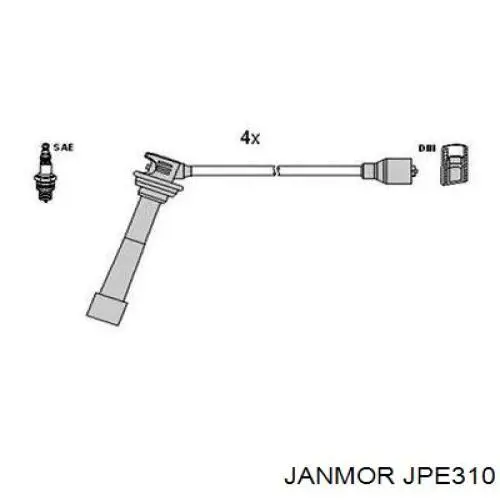 JPE310 Janmor Проводи високовольтні