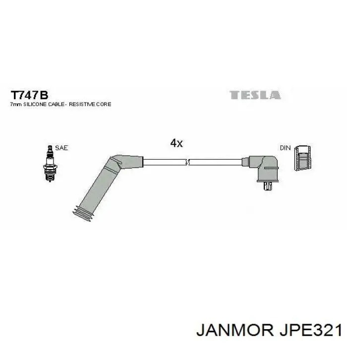 JPE321 Janmor Проводи високовольтні