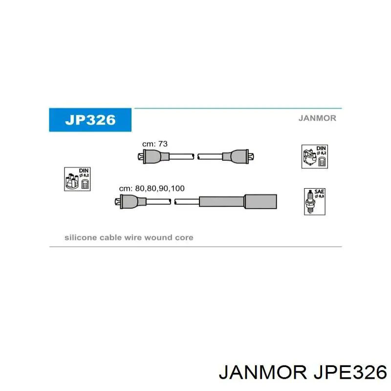 Купити JPE326 Janmor Провід високовольтні, комплект