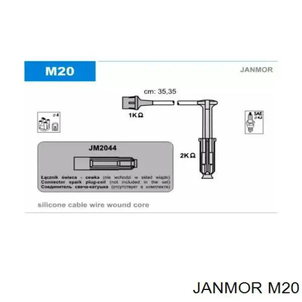 M20 Janmor Проводи високовольтні